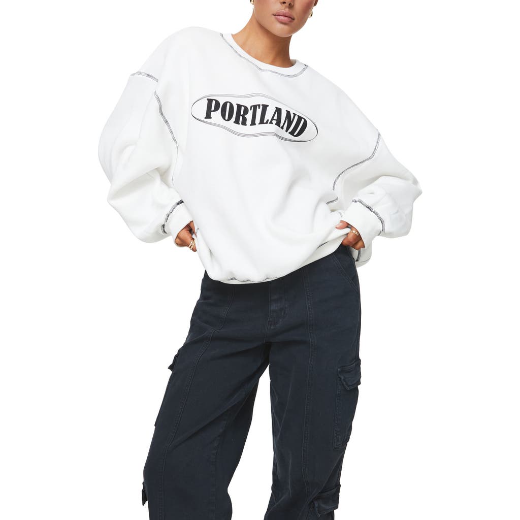Princess Polly Portland Oversize Graphic Sweatshirt