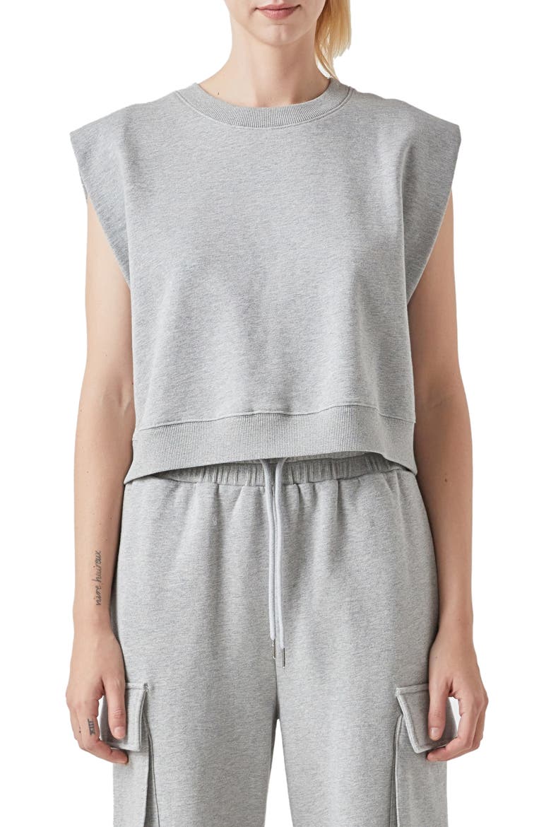 Muscle Sweatshirt, Main, color, DARK HEATHER GREY