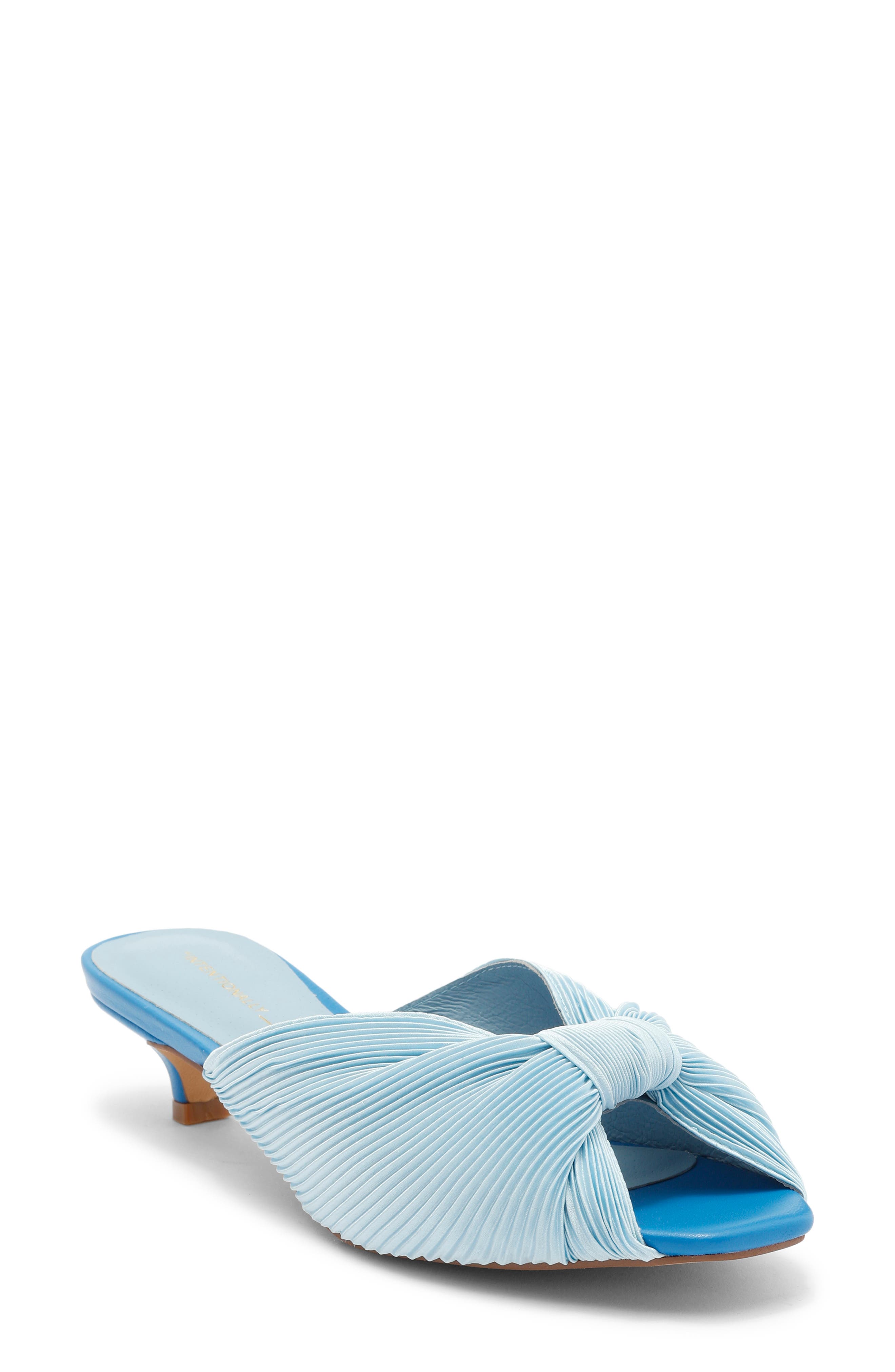 INTENTIONALLY BLANK Curfew Knot Slide Sandal, Main, color, Baby Blue