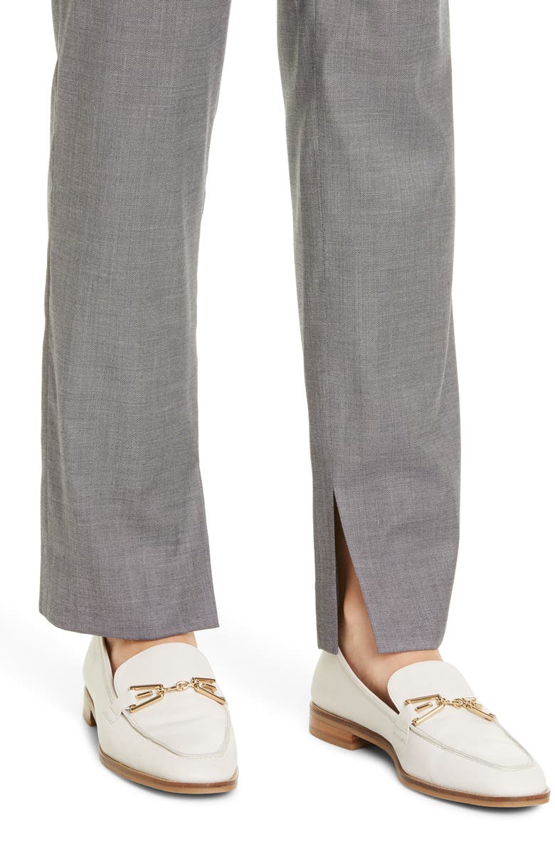 Lafayette 148 New York Waldorf Slit Hem Slim Pants, Alternate, color, 