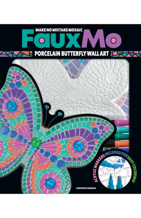 Works of Ahhh Faux Mo - Porcelain Butterfly Wall Art Craft Kit