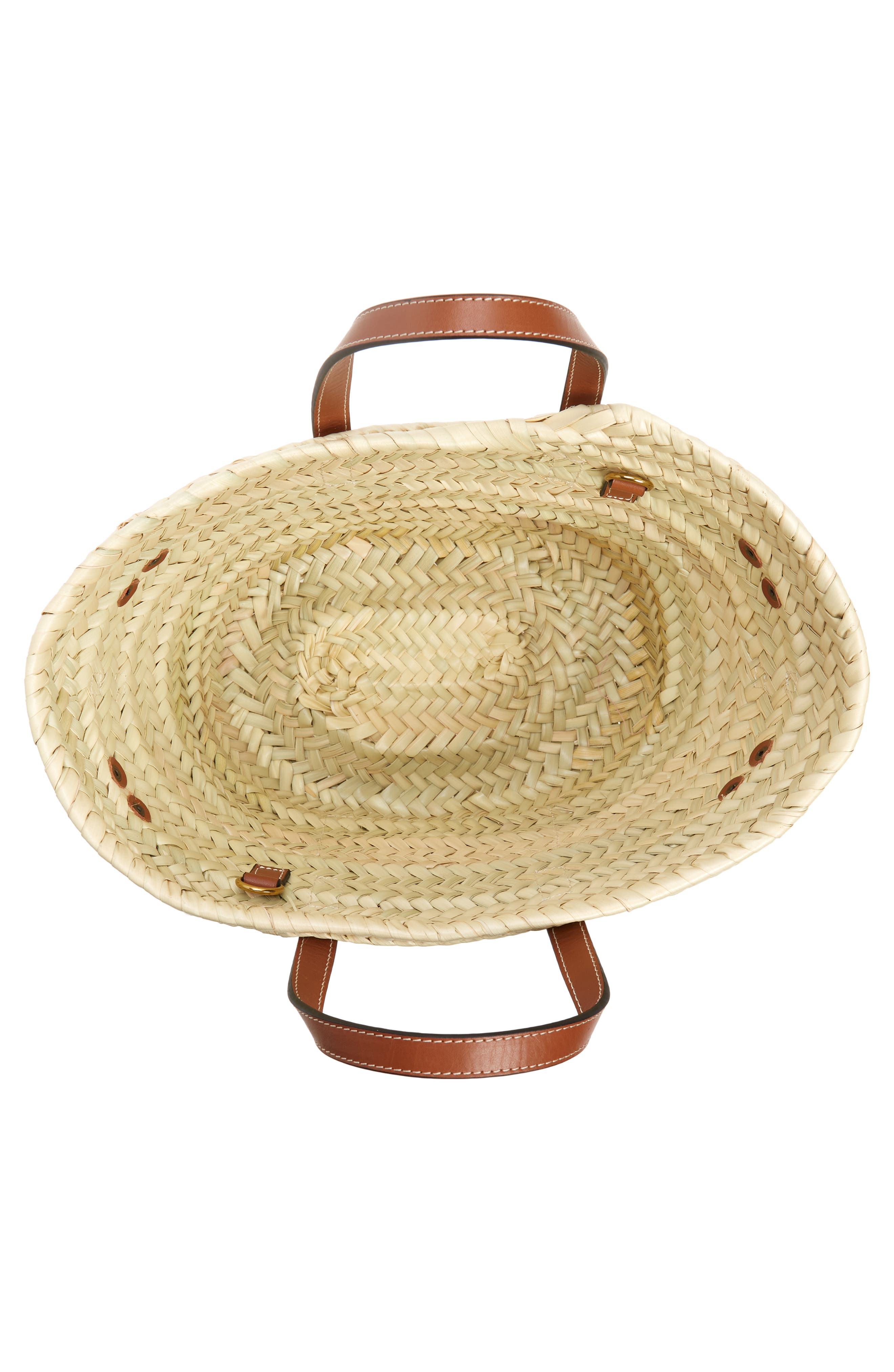Mini Cadix Woven Straw Tote, Alternate, color, NATURAL/ COGNAC