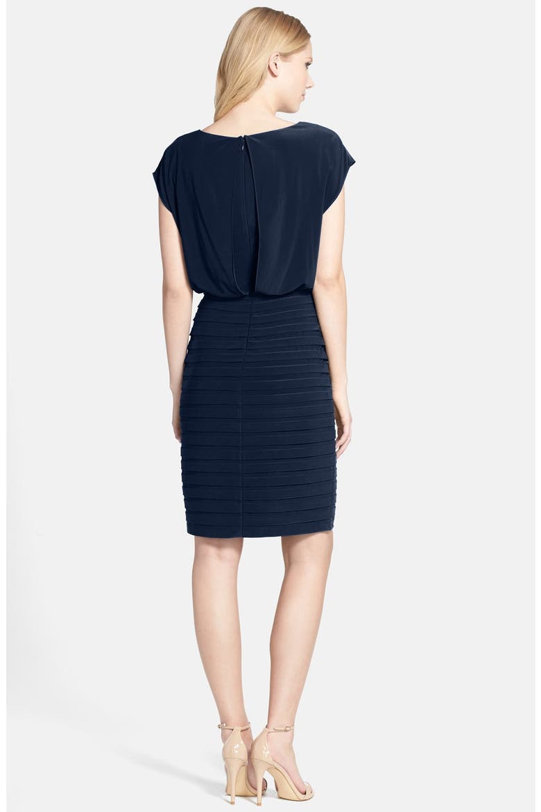 Pleated Jersey Blouson Dress, Alternate, color, DUSK