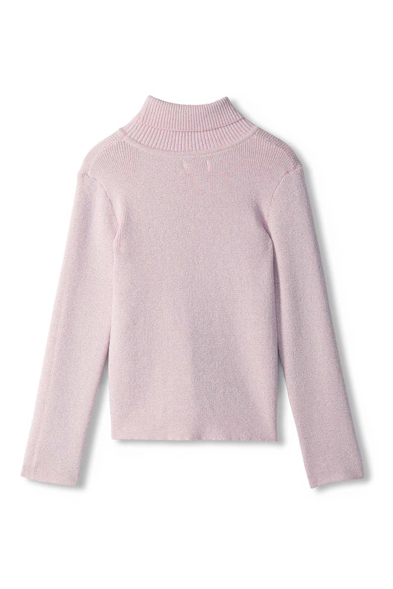 Kids' Glitter Turtleneck Top, Alternate, color, BALLERINA