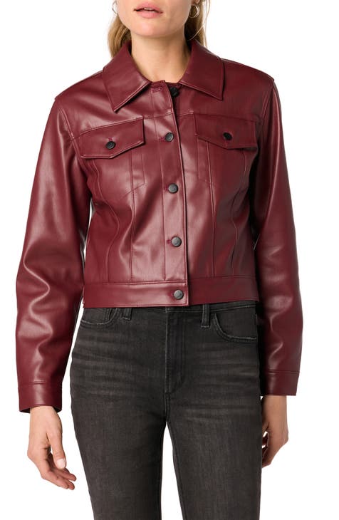 Crop Faux Leather Jacket