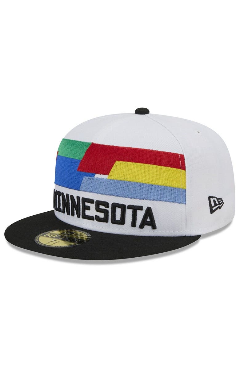 New Era Men's New Era White Minnesota Timberwolves 2022/23 City Edition Official 59FIFTY Fitted Hat, Main, color,