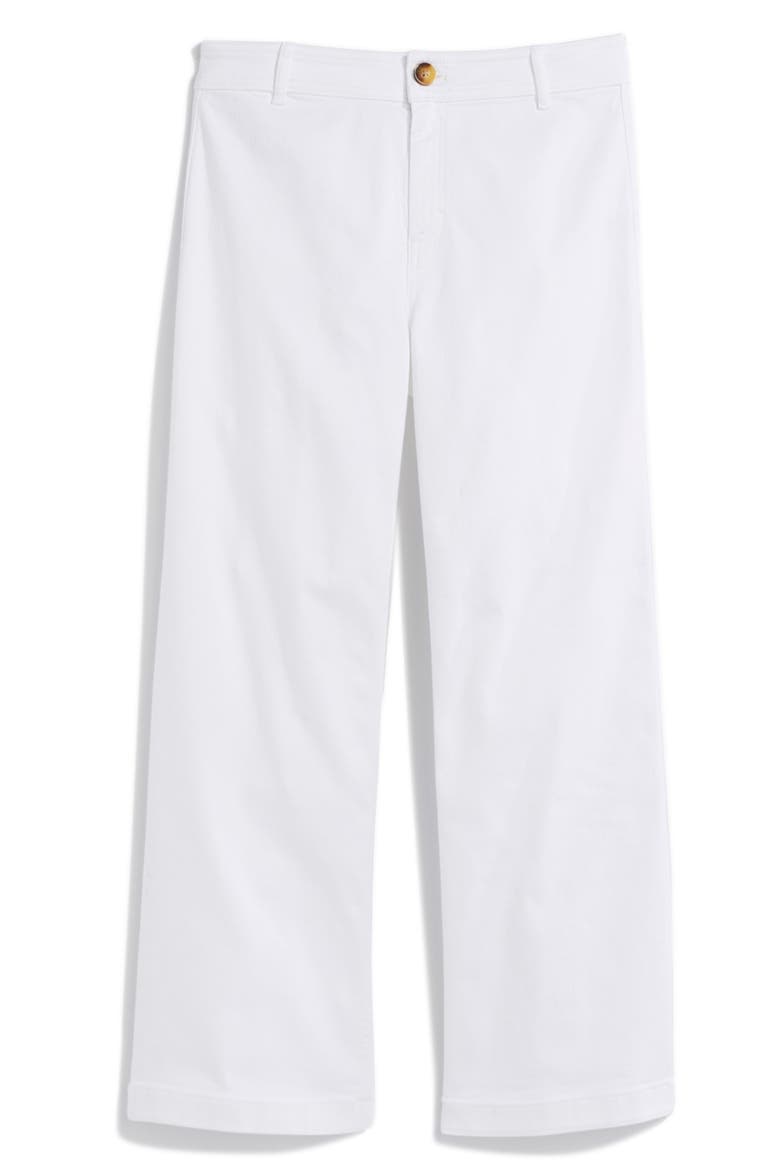Mariner Crop Wide Leg Jeans, Alternate, color, WHITE CAP