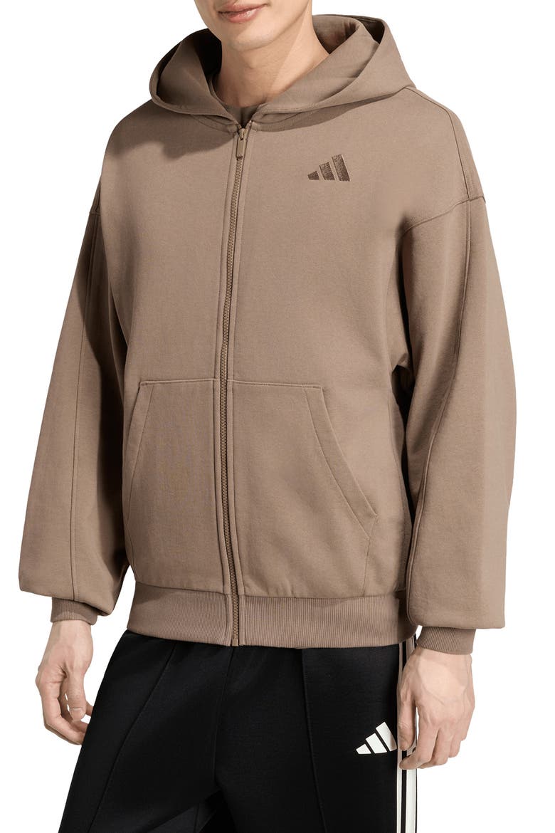 Cotton Full Zip Hoodie, Main, color, KHAKI SIX