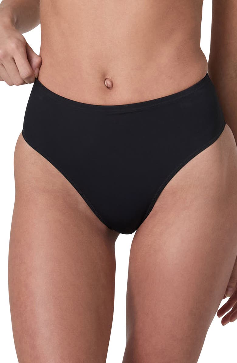 Vuori High Waist Bikini Bottoms, Main, color, Black
