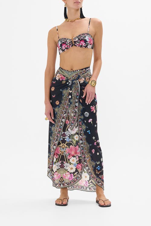 CAMILLA CAMILLA LAYERED LONG SARONG WITH FRONT TIE MIDNIGHT IN MONSERRATE 