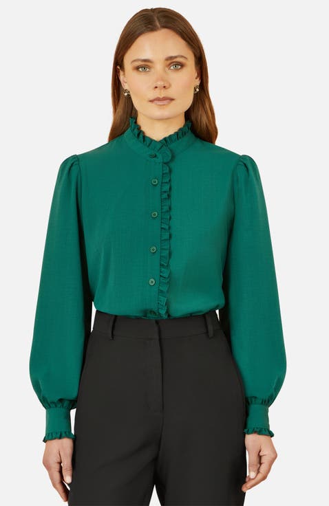 Frill High Neck Shirt