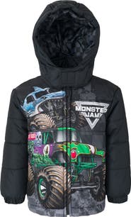 Monster Jam Hooded Puffer Jacket