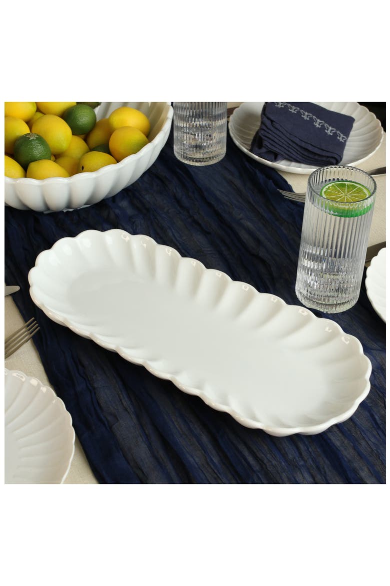Petal 2-Piece Serving Dishes, Alternate, color, WHITE