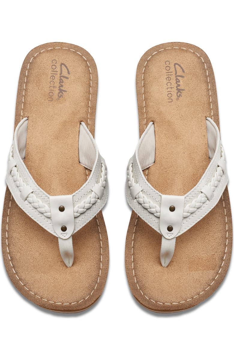 Clarks<sup>®</sup> Fenner Nerica Flip Flop, Alternate, color, Off White