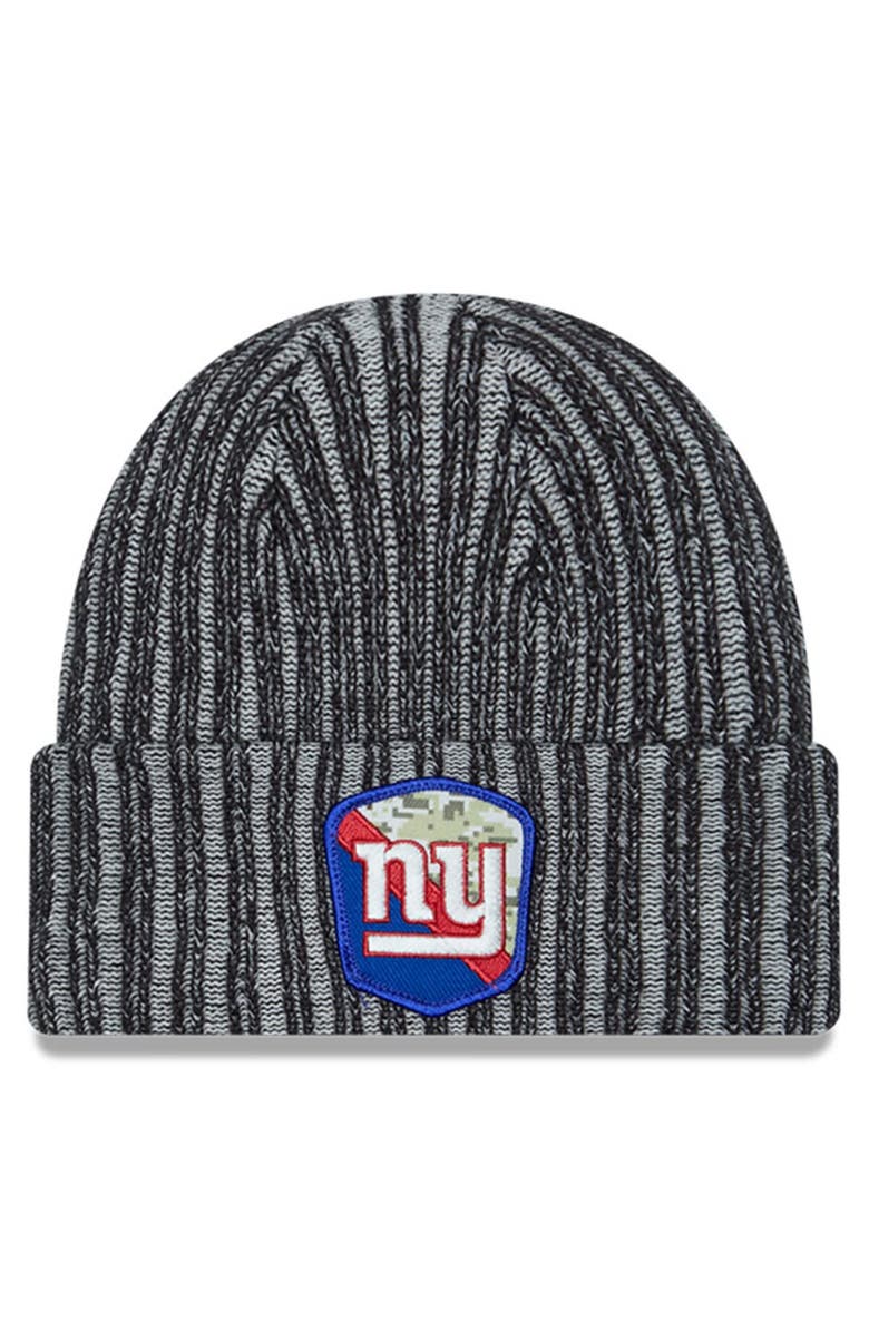New Era Men's New Era  Black New York Giants 2023 Salute To Service Cuffed Knit Hat, Main, color, 