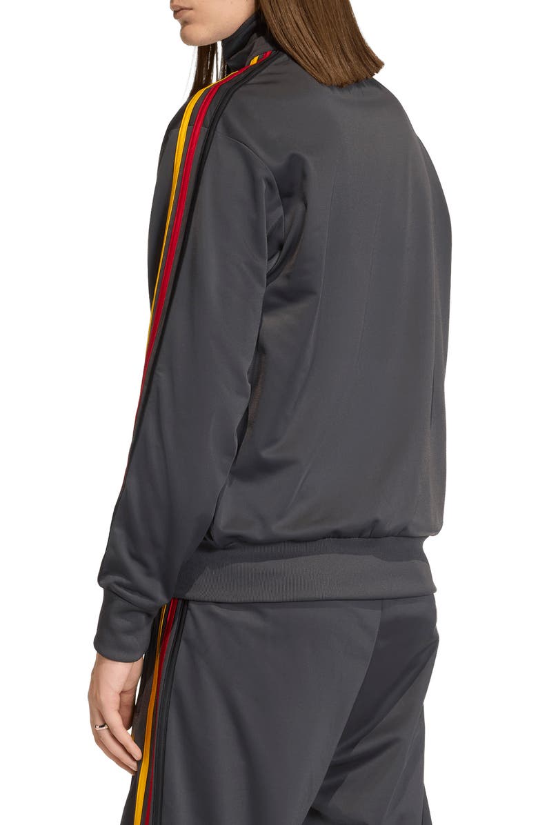 adidas Firebird Recycled Polyester Track Jacket, Alternate, color, Black/ Gold/ Red 2/ Black