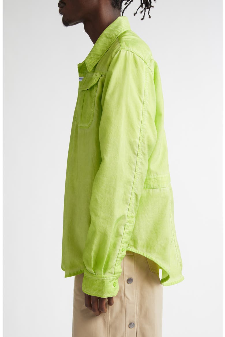 Cargo Button-Up Shirt, Alternate, color, GREEN LIME GREEN