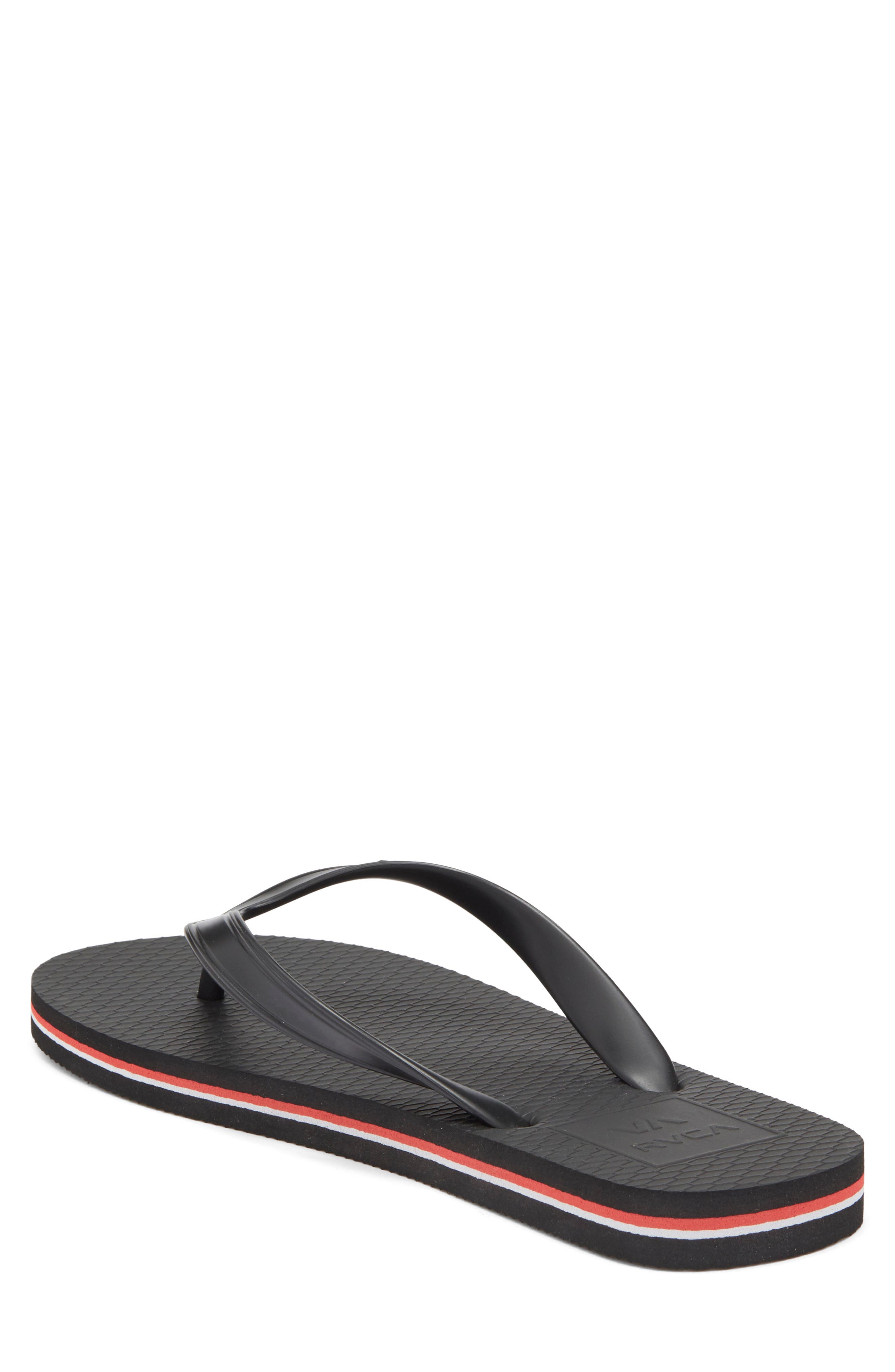 RVCA All the Way Flip Flop, Alternate, color, Black