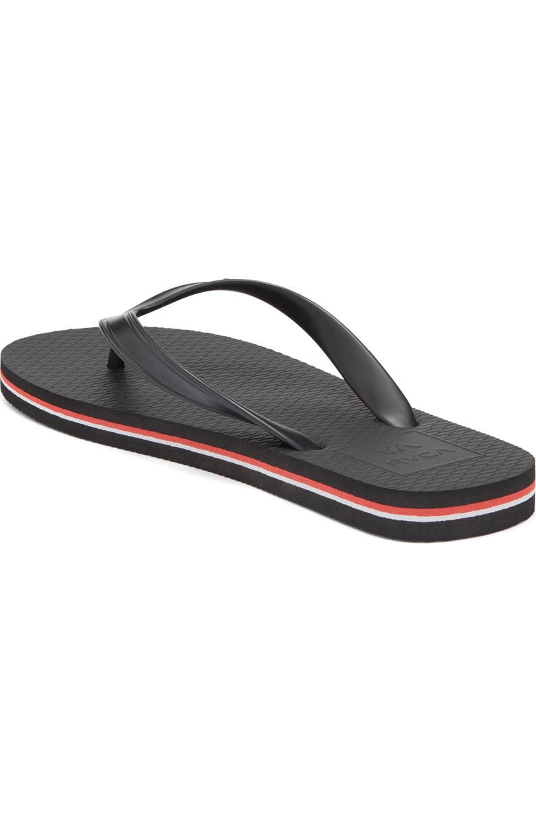 RVCA All the Way Flip Flop, Alternate, color, Black