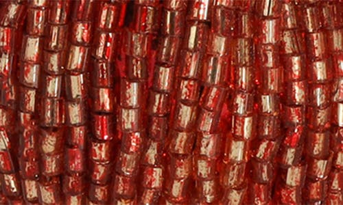 Tiramisu Radiant Beaded Set Of 4 Napkin Rings In Red