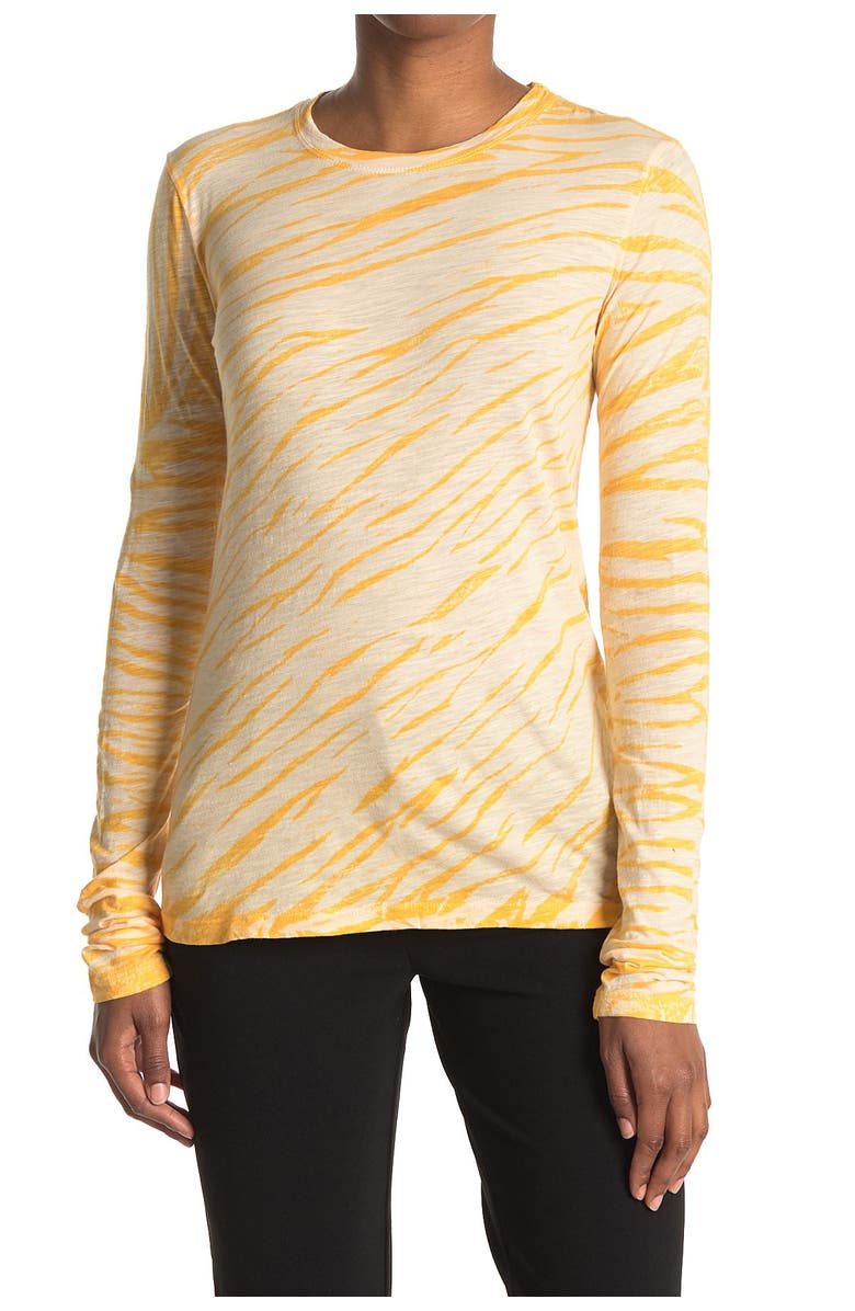 Proenza Schouler Printed Lightweight Long Sleeve Top, Main, color, 