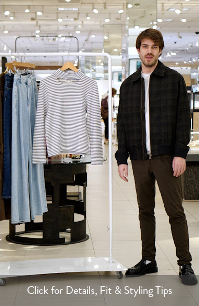 Delphine Stripe Cutout Cotton Knit Top, sales video thumbnail