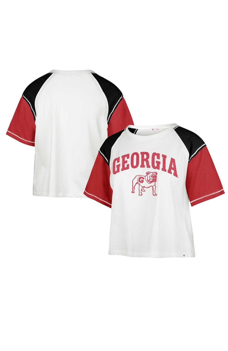 '47 Women's '47 White Georgia Bulldogs Serenity Gia Cropped T-Shirt, Main, color, White