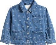 NEXT Kids' Star Print Denim Jacket