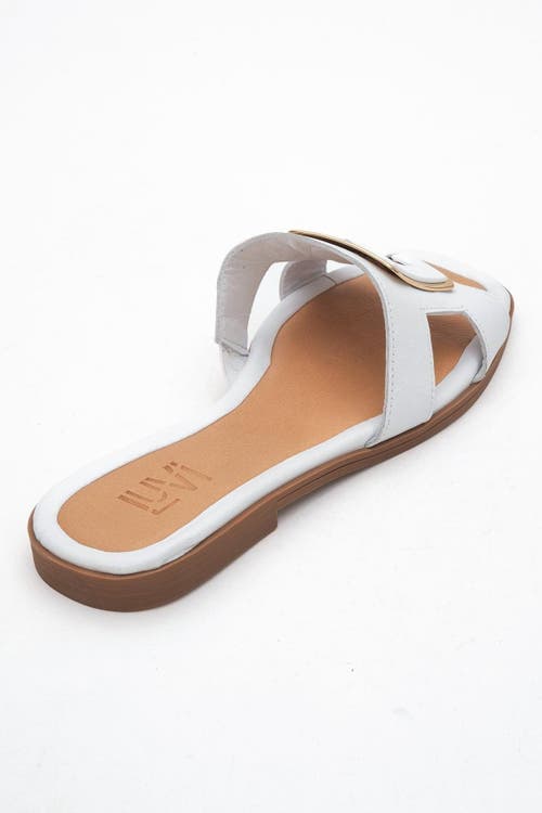 Forever & Always Shoes Millie Leather Buckle Slide