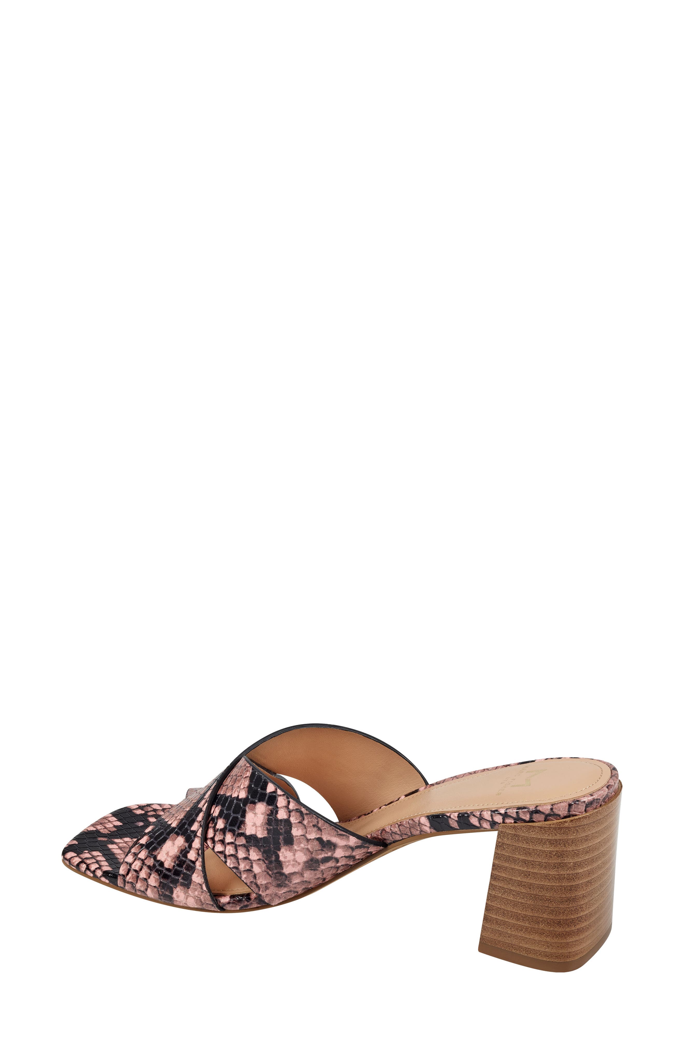 Saydi Slide Sandal, Alternate, color, PINK SNAKE EMBOSSED PRINT