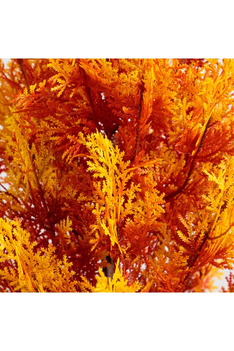 4-ft UV Resistant Autumn Artificial Fall Cedar Tree, Alternate, color, Orange