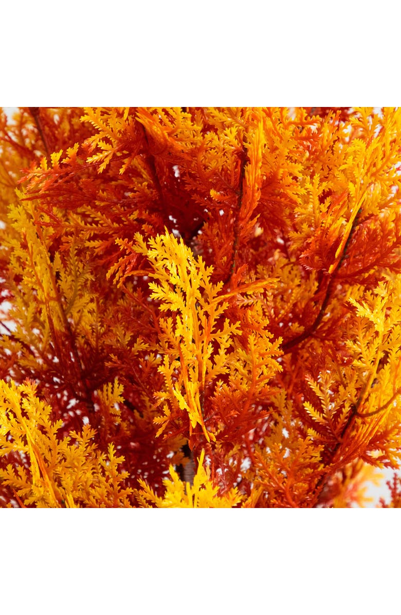 NEARLY NATURAL 4-ft UV Resistant Autumn Artificial Fall Cedar Tree, Alternate, color, Orange