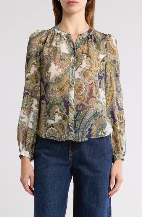 Ashlynn Paisley Silk Top