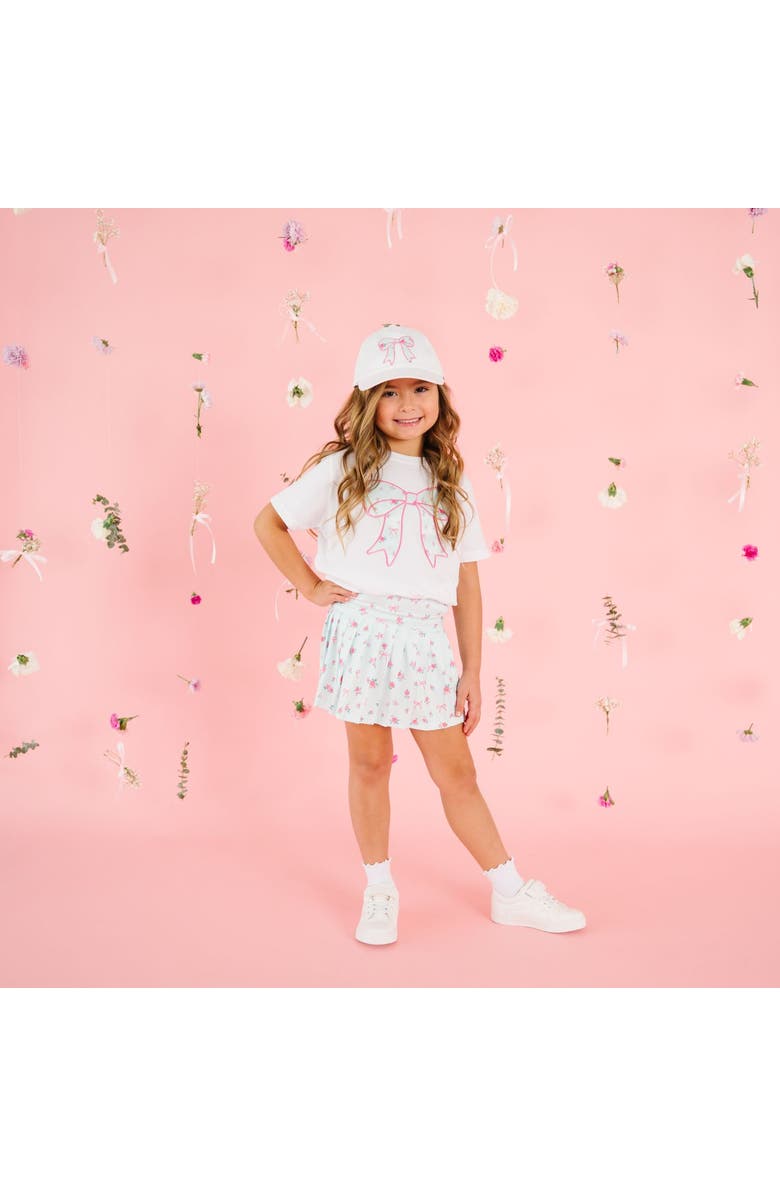 Sweet Wink Sky Blue Floral Athletic Skort, Alternate, color, Sky Blue