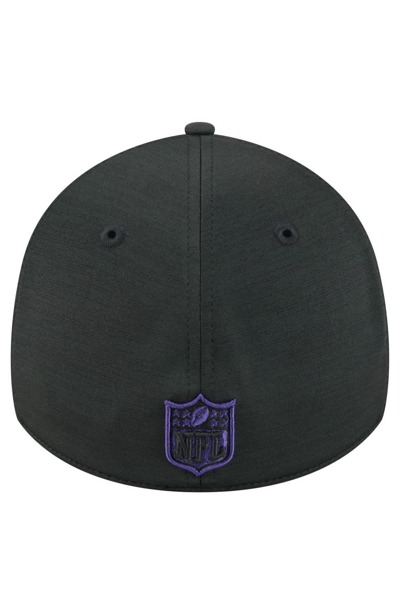 New Era Men's New Era  Black Baltimore Ravens Stripes 39THIRTY Flex Hat, Alternate, color, Black