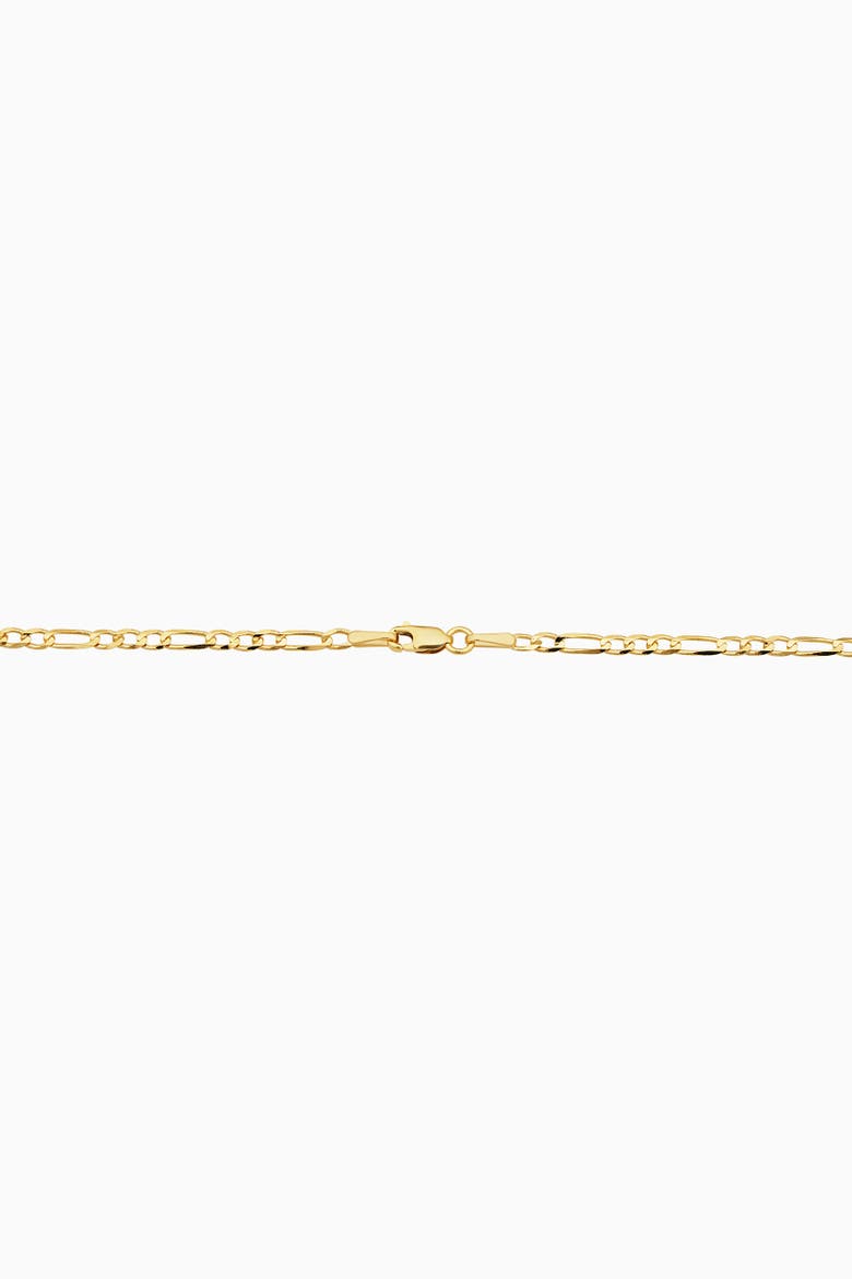 14K Gold Florentine Figaro Petite Necklace, Alternate, color, Yellow Gold