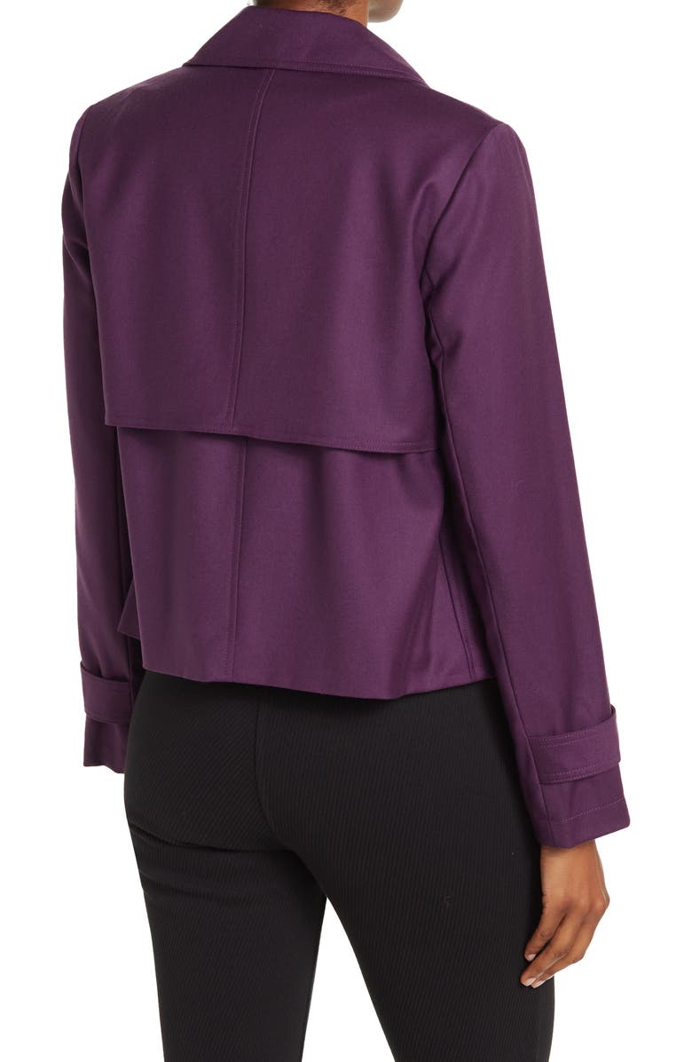 Theory Menefer Wool Flannel Trench Jacket, Alternate, color, 