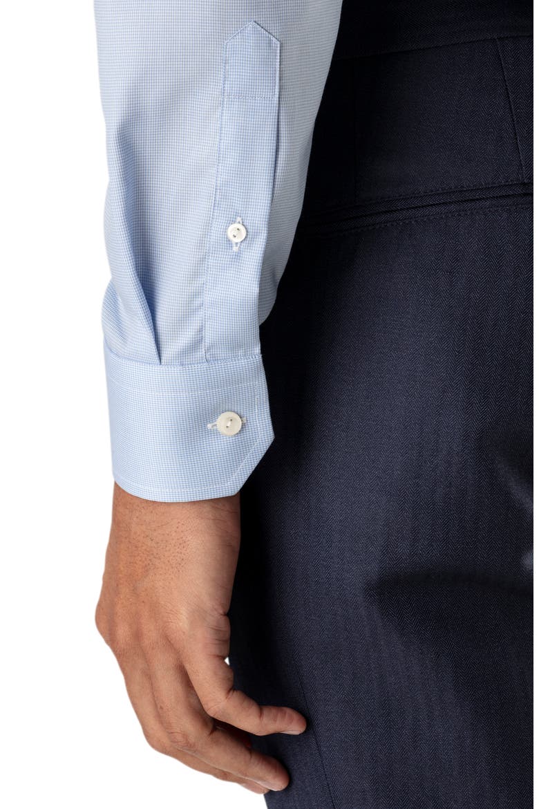 Slim Fit Houndstooth Dress Shirt, Alternate, color, BLUE