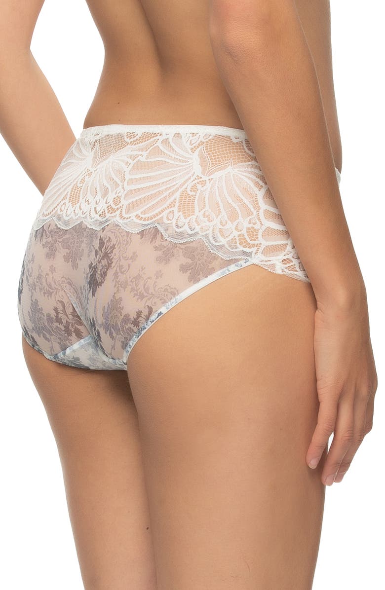 Felina Tempting Floral Lace Hipster Panties, Alternate, color, White