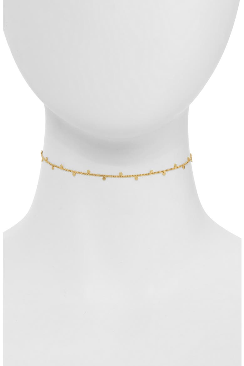 Droplet Chain Necklace, Main, color, VINTAGE GOLD