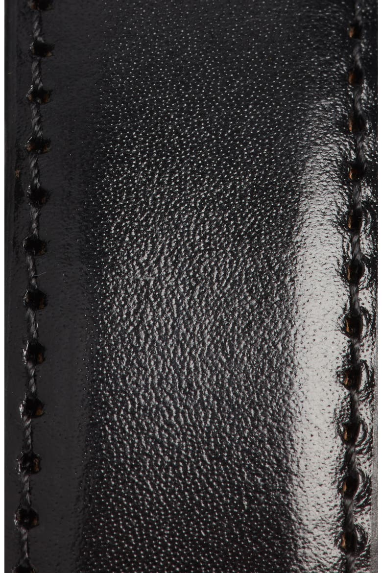 The Charm School Leather Belt, Alternate, color, BLACK