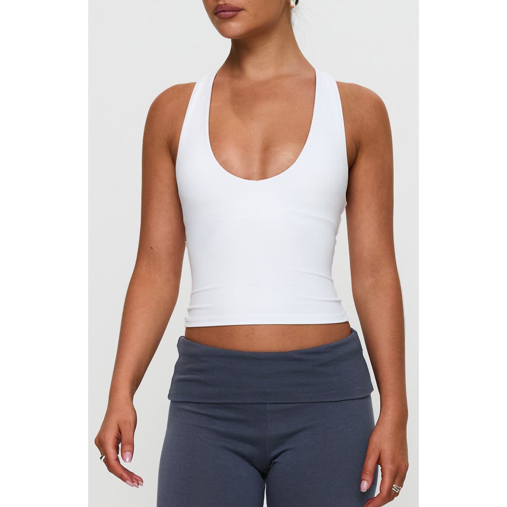 Princess Polly Fast Track Longline Active Tank Top In White