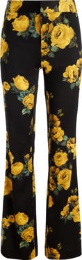 Alice + Olivia Livi Floral Print Bootcut Pants