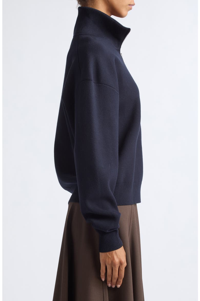 Bella Half Zip Sweater, Alternate, color, NAVY