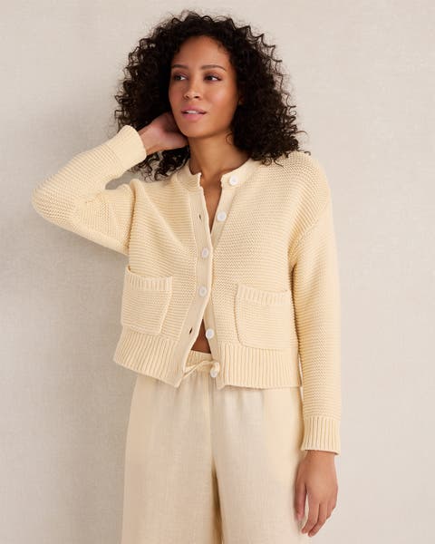 Cotton Link Stitch Cardigan