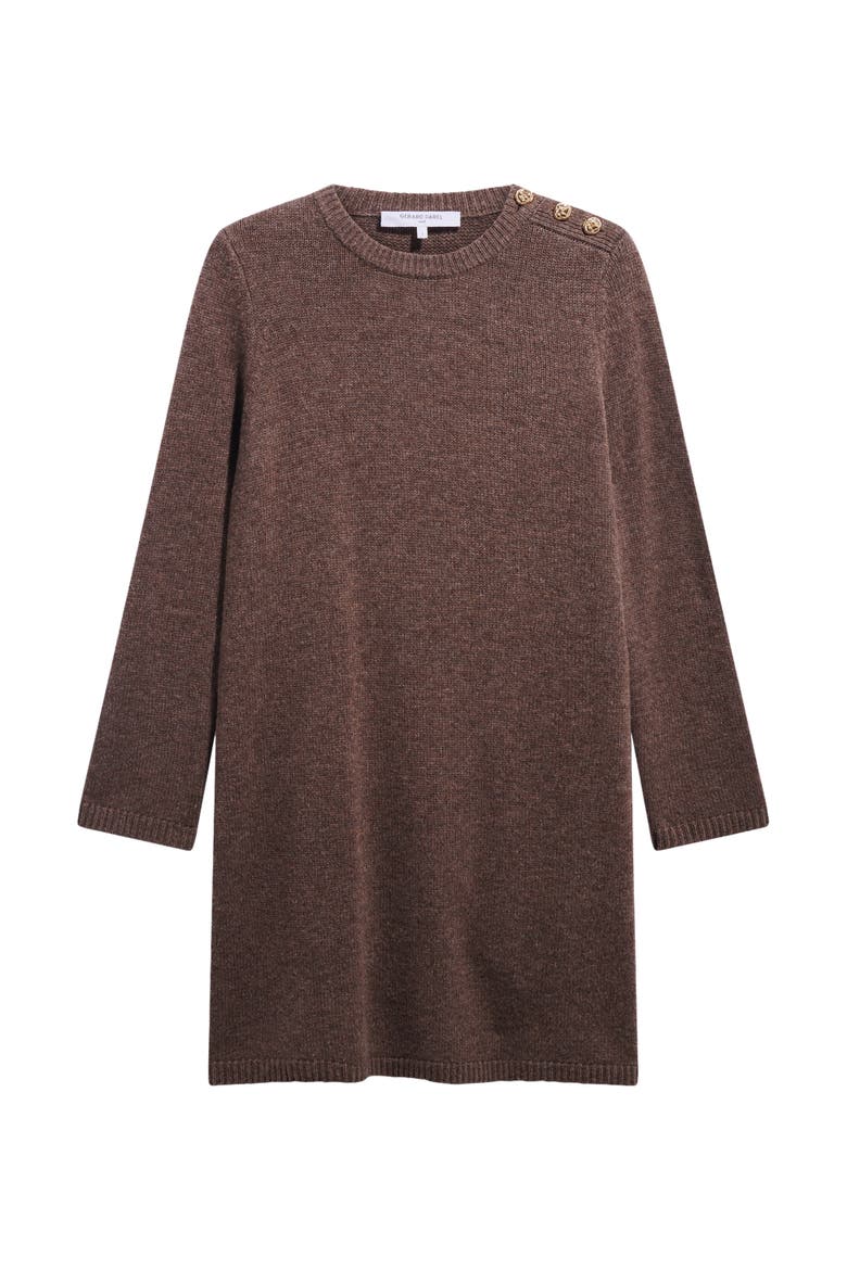 Coly Knitted Mini Dress, Alternate, color, Brown
