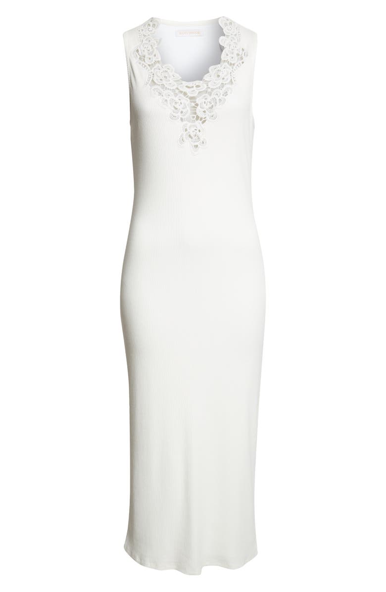 Ramy Brook Rhea Rib Midi Dress, Alternate, color, Ivory
