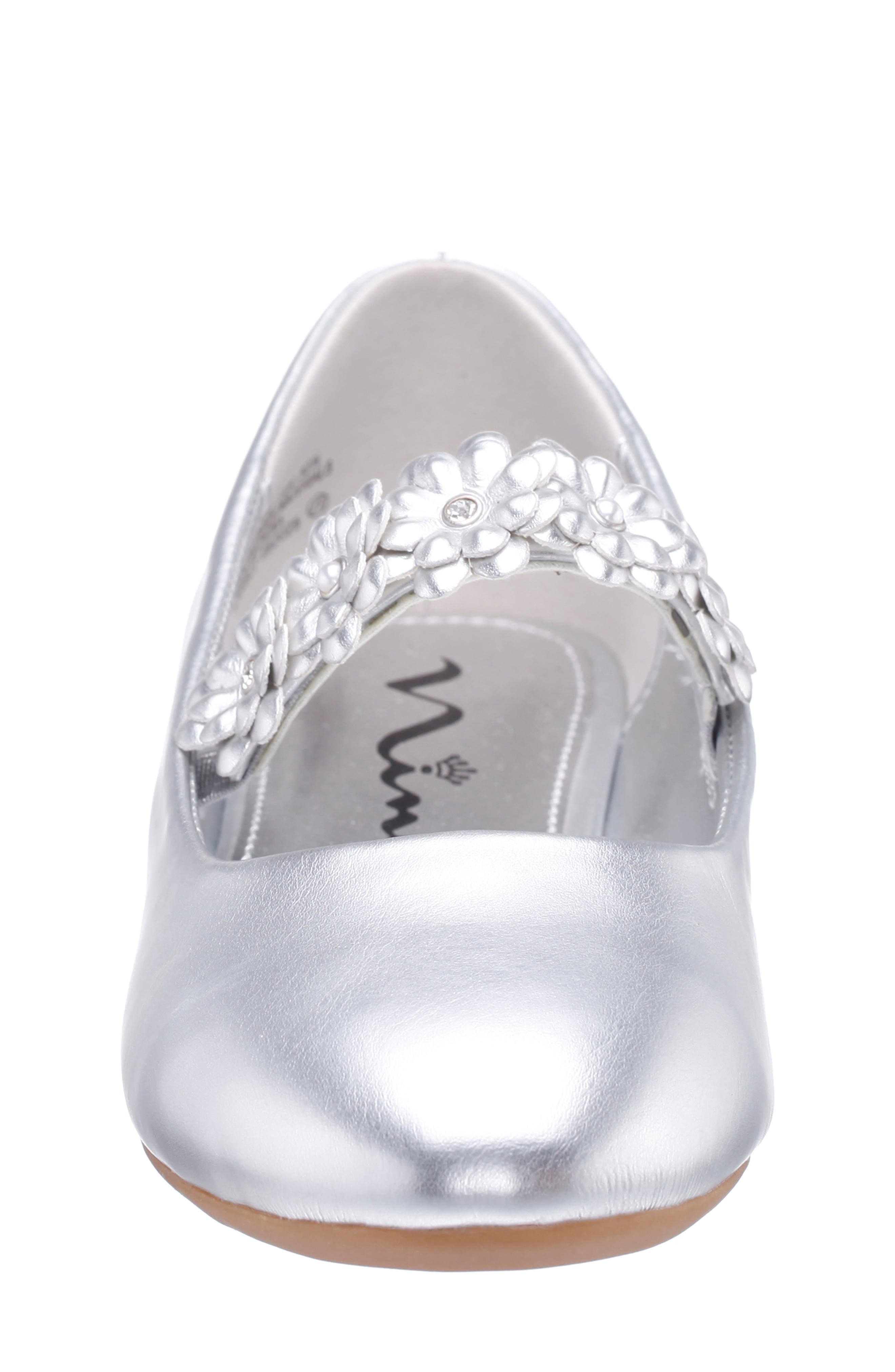 Kids' Rozy Mary Jane Flat, Alternate, color, SILVER METALLIC