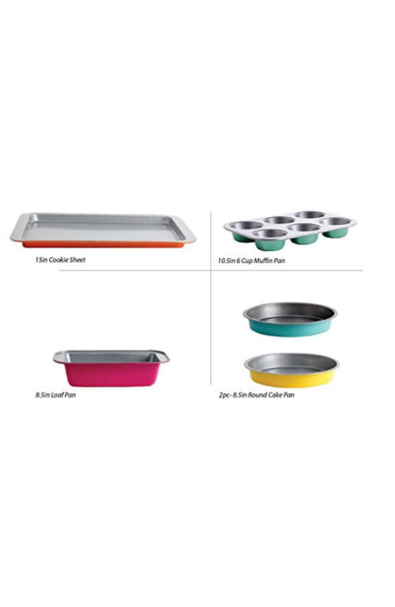 Gibson Color Splash Lyneham 5 pc Carbon Steel Bakeware Set, Alternate, color, Assorted