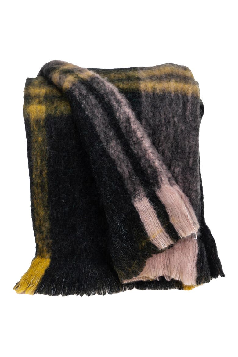 Plaid Throw Blanket, Main, color, BLACK MULTI